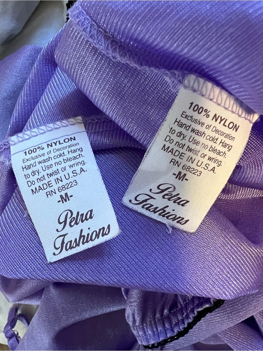 VNTG 90s Petra Fashions Purple Lace Cami Lingerie Sleep Set Made in the‎ USA